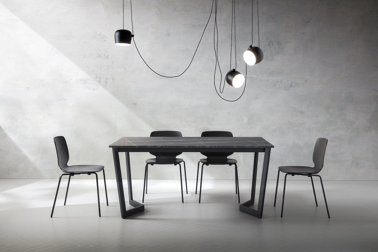 Tavolo allungabile in metallo e laminato Douglas Jazz