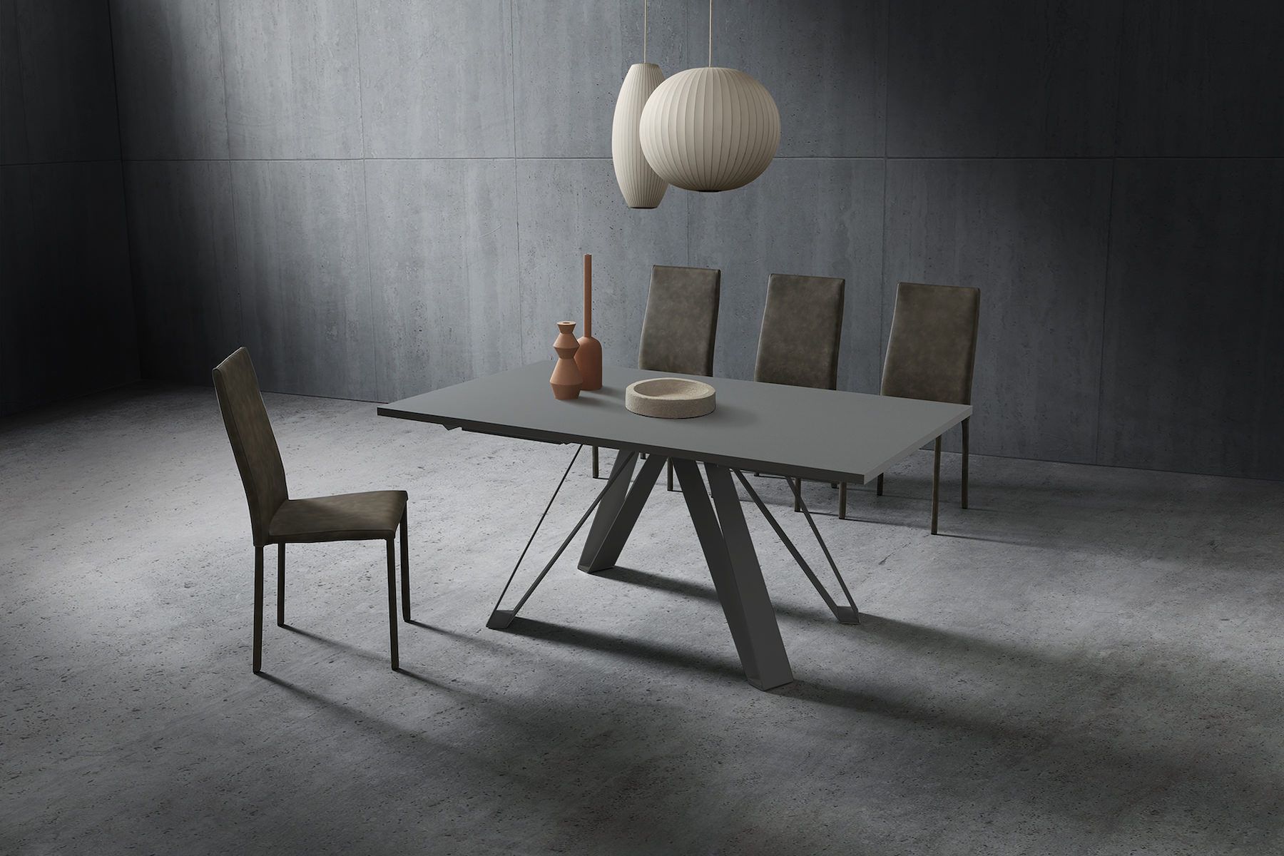 Tavolo da pranzo allungabile con piano in laminato Sanders London