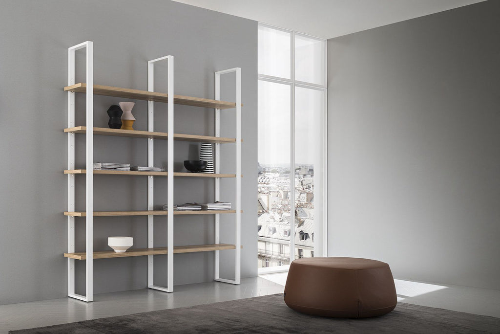 Libreria moderna in metallo e laminato Lilac Polo