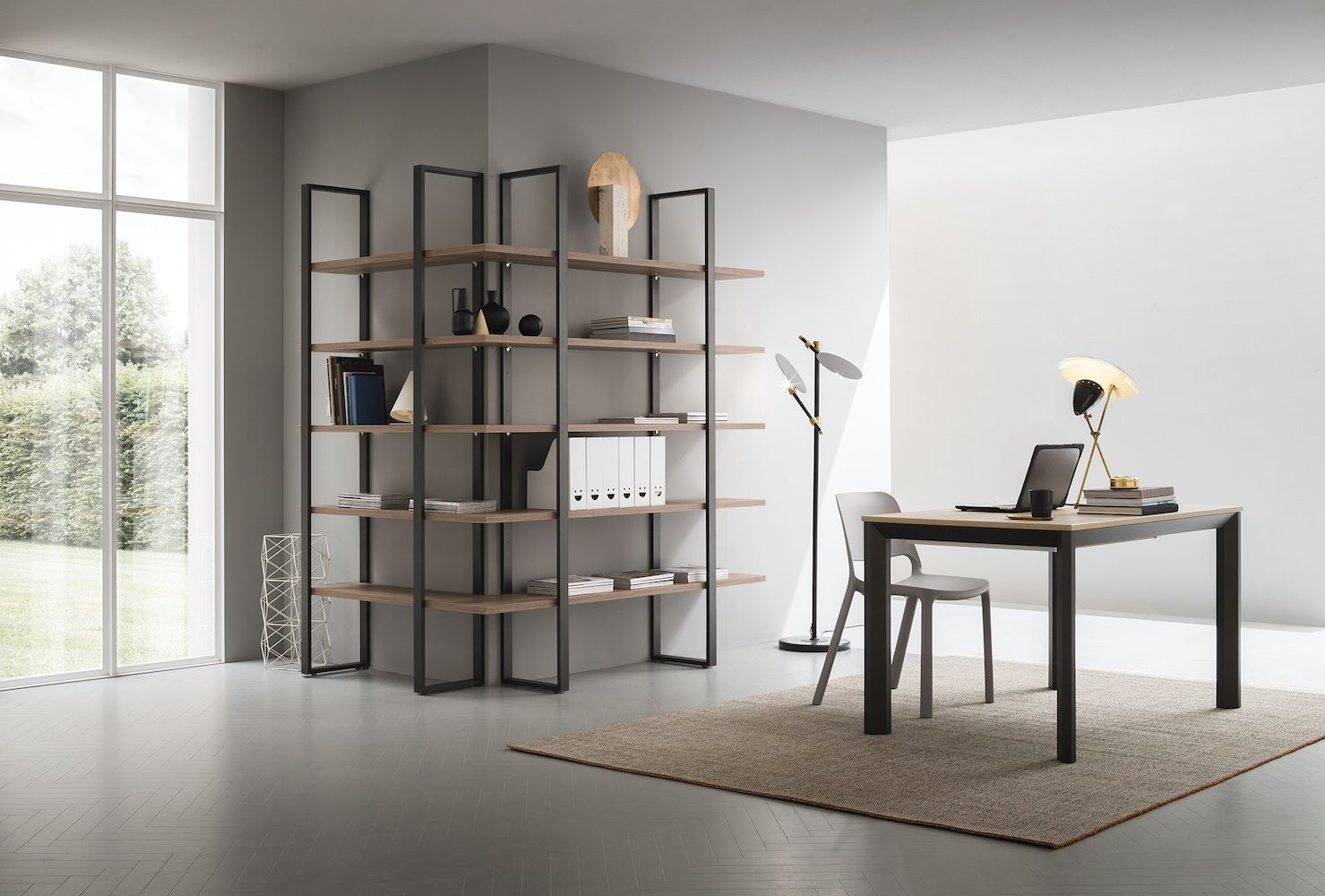 Libreria angolare design moderno Lilac Cricket