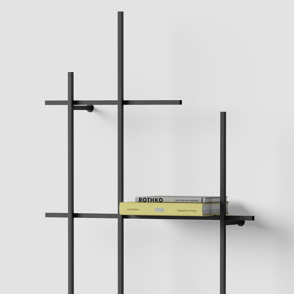 Libreria da parete in acciaio tubolare Etere3