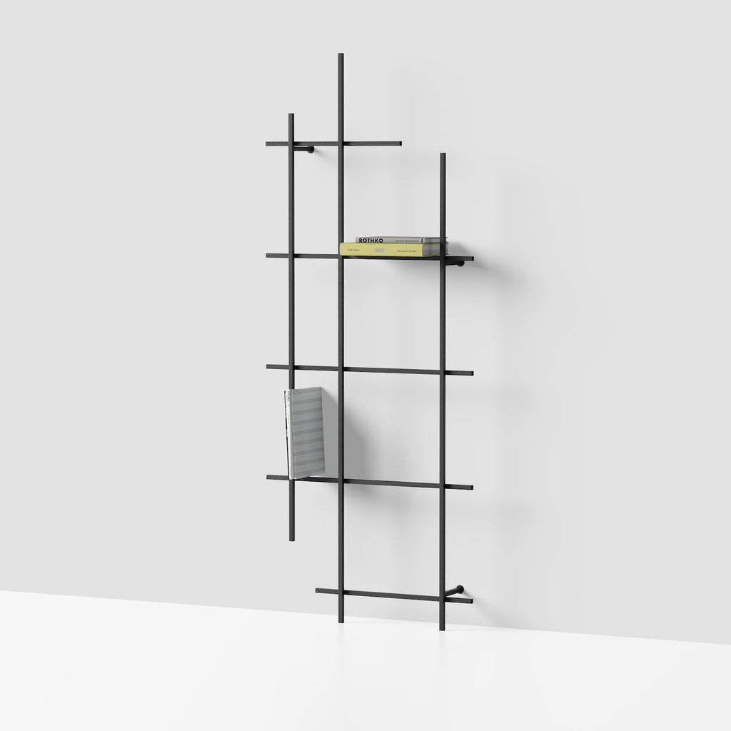 Libreria da parete in acciaio tubolare Etere3