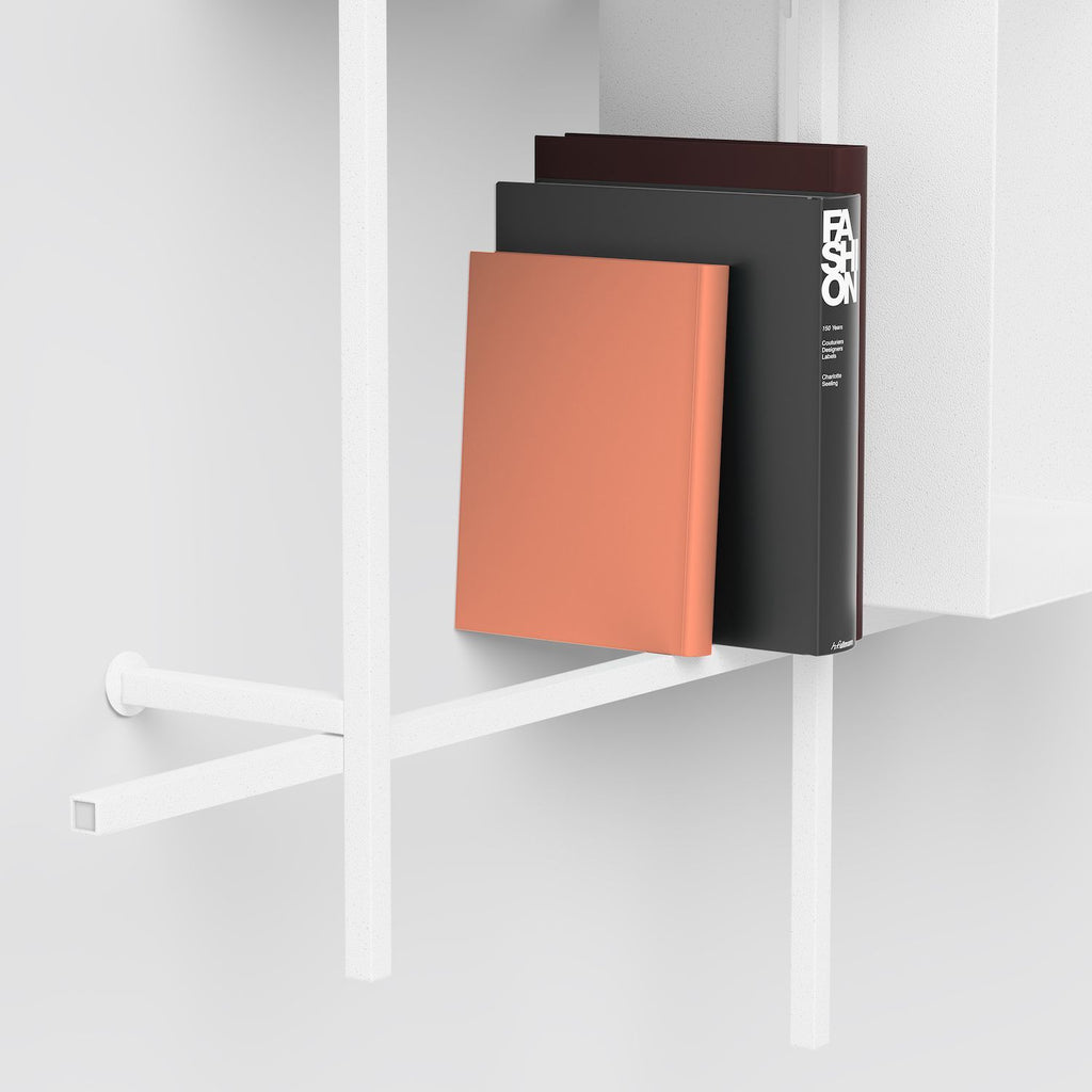 Libreria a colonna verticale in acciaio e legno Etere