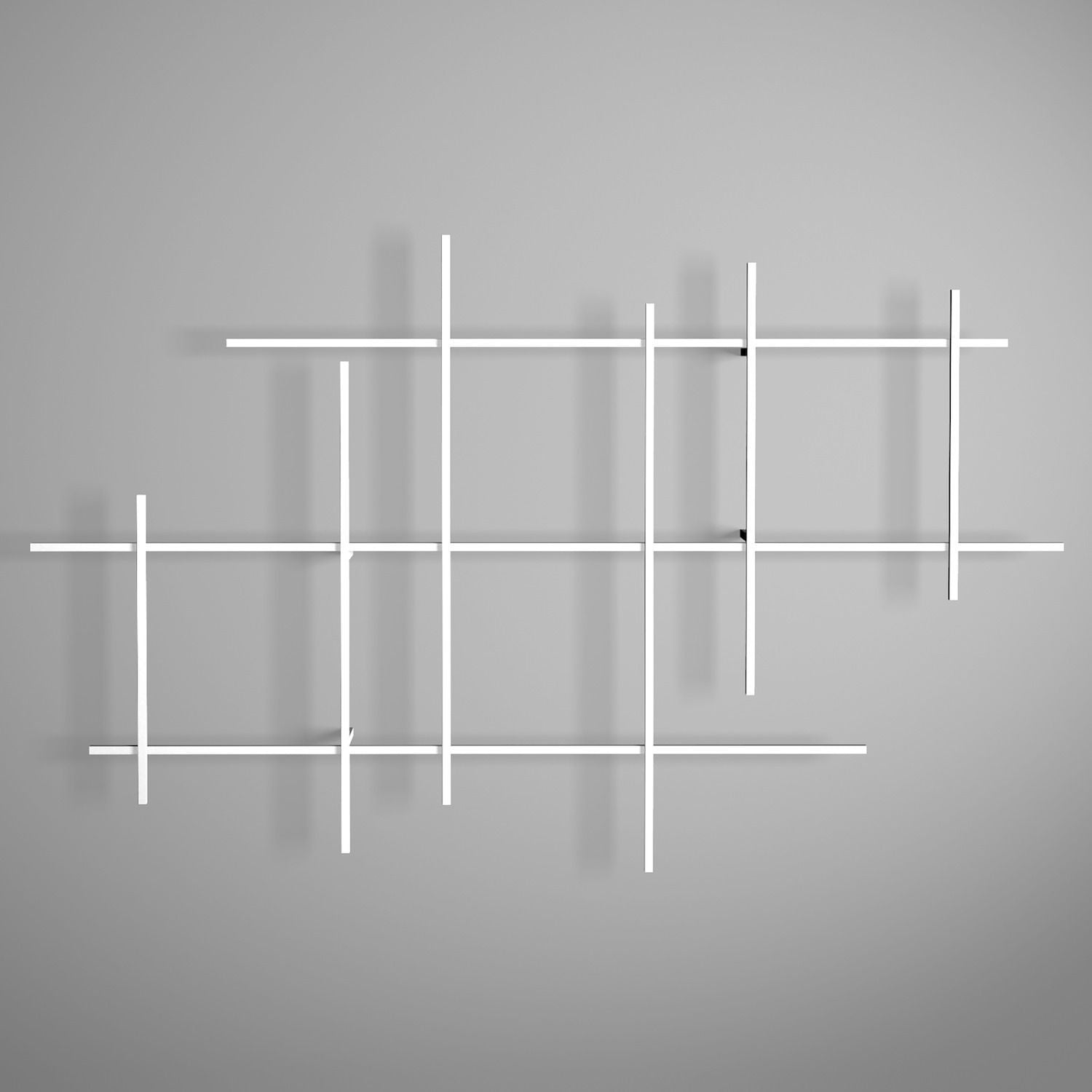 Libreria da parete in acciaio tubolare Etere5