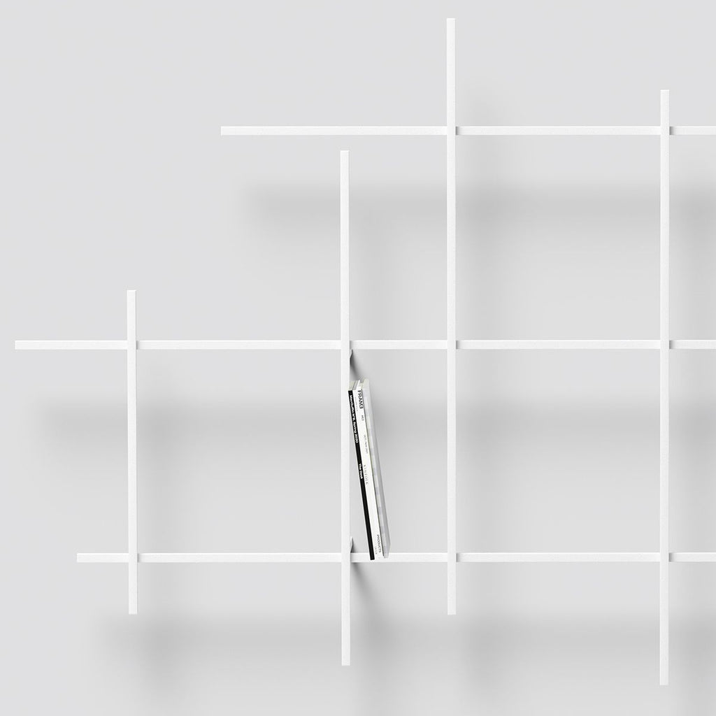 Libreria da parete in acciaio tubolare Etere5