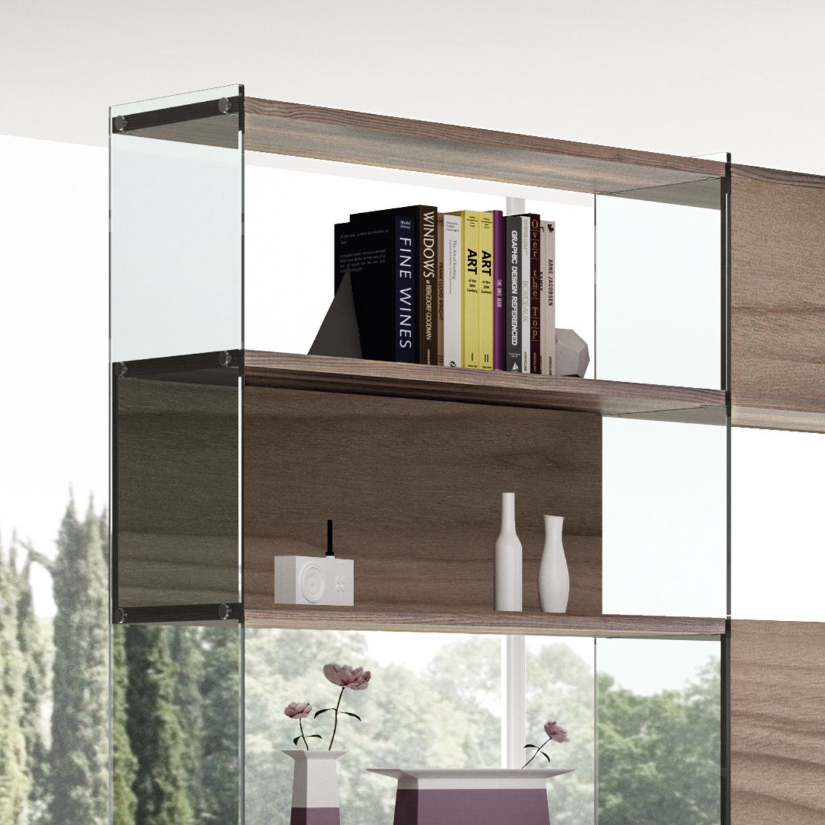 Libreria bifacciale separa ambienti Tibor6