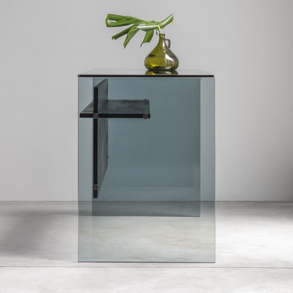 Scrivania in vetro trasparente Beat 120