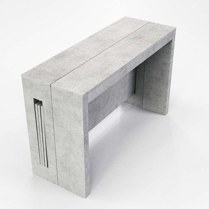 Consolle allungabile Helge con allunghe integrate