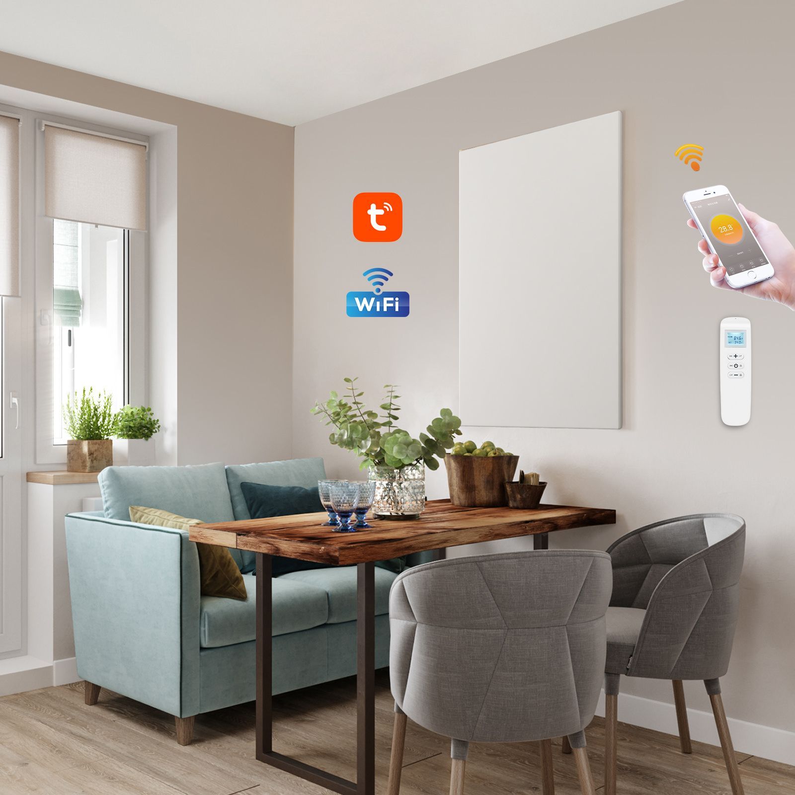 Pannello radiante ad infrarossi da parete Crystal