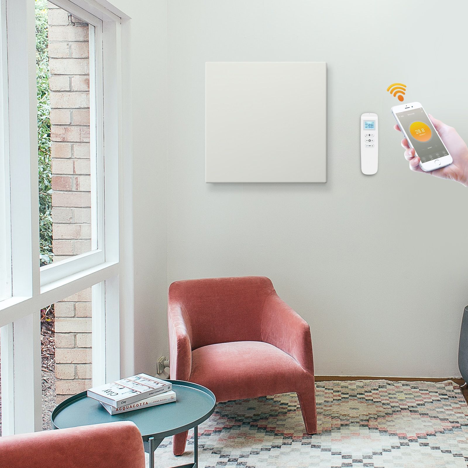 Pannello radiante ad infrarossi da parete Crystal