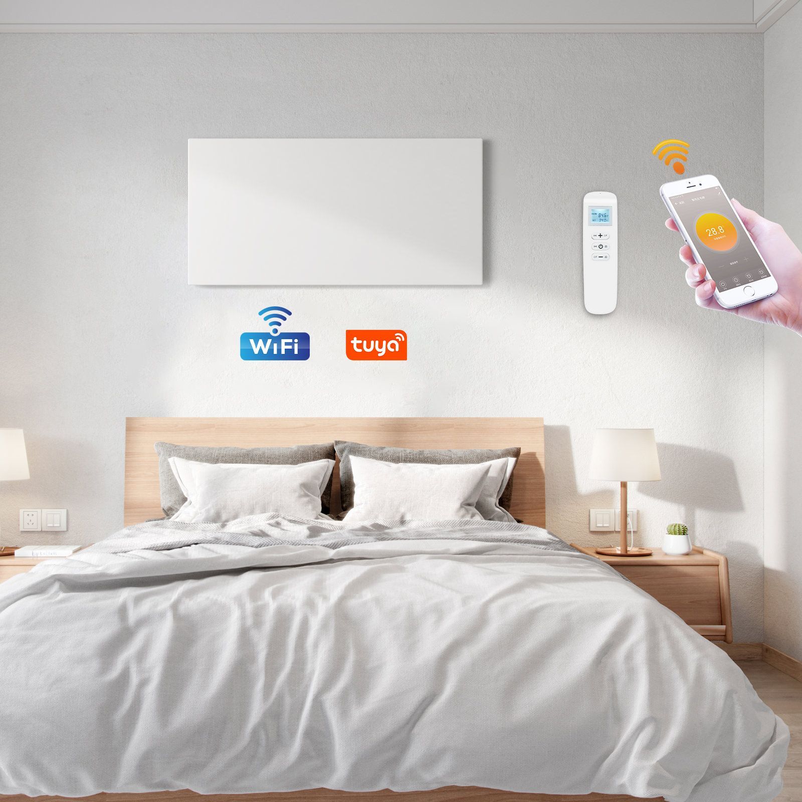 Pannello radiante ad infrarossi da parete Crystal