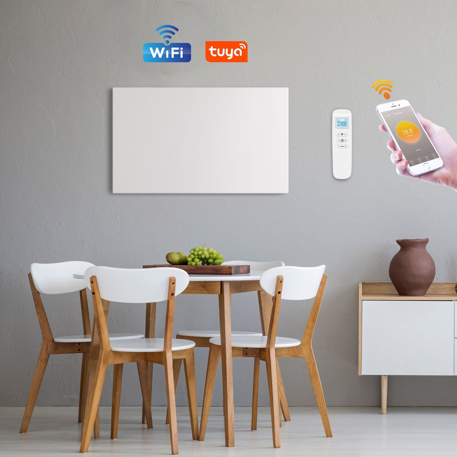 Pannello radiante ad infrarossi da parete Crystal