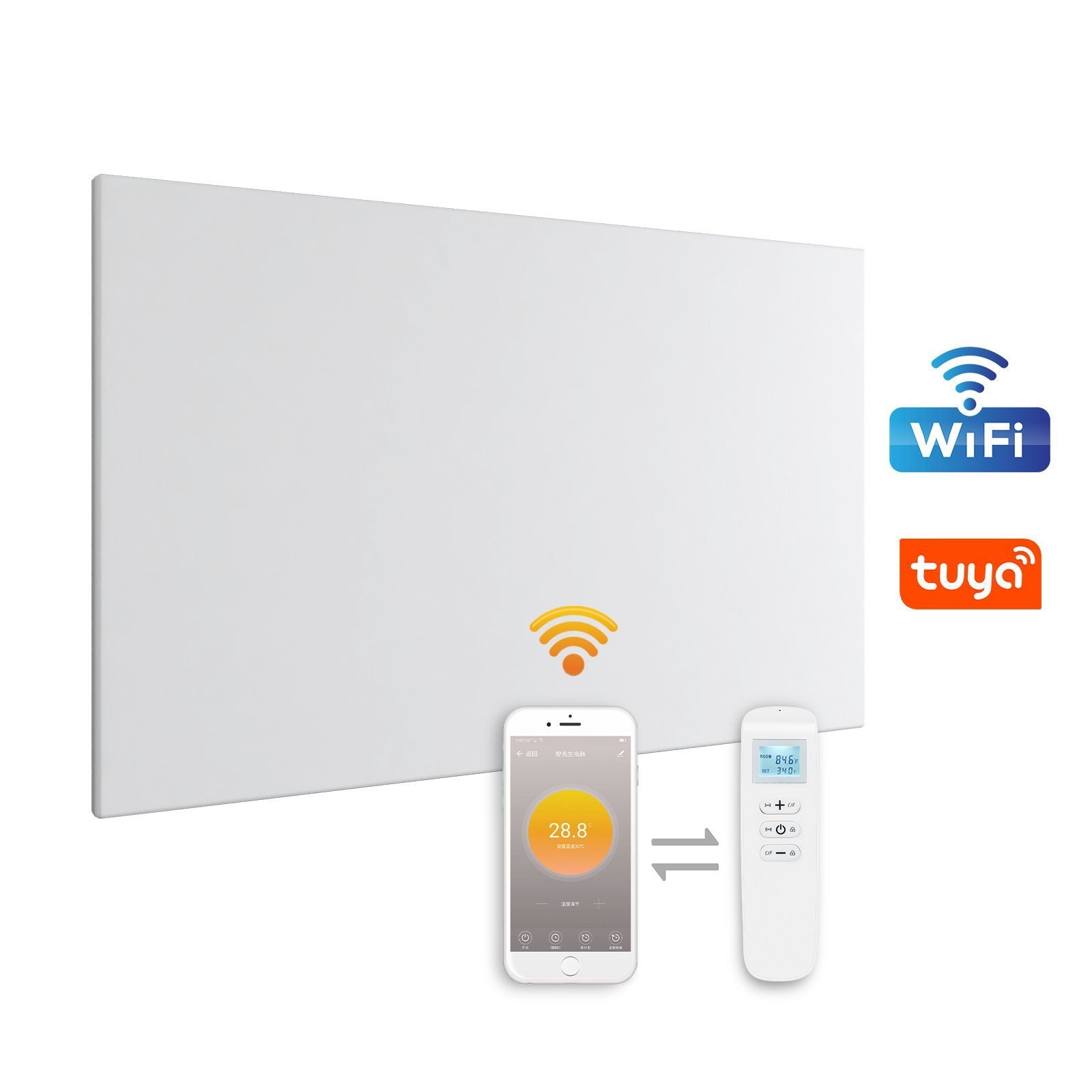 Pannello radiante ad infrarossi da parete Crystal