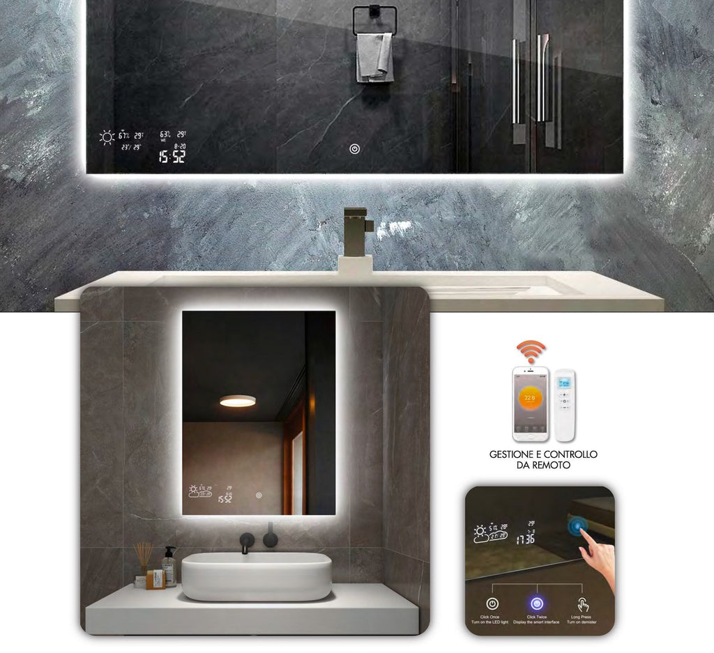 Specchio da parete radiante ad infrarossi Crystal