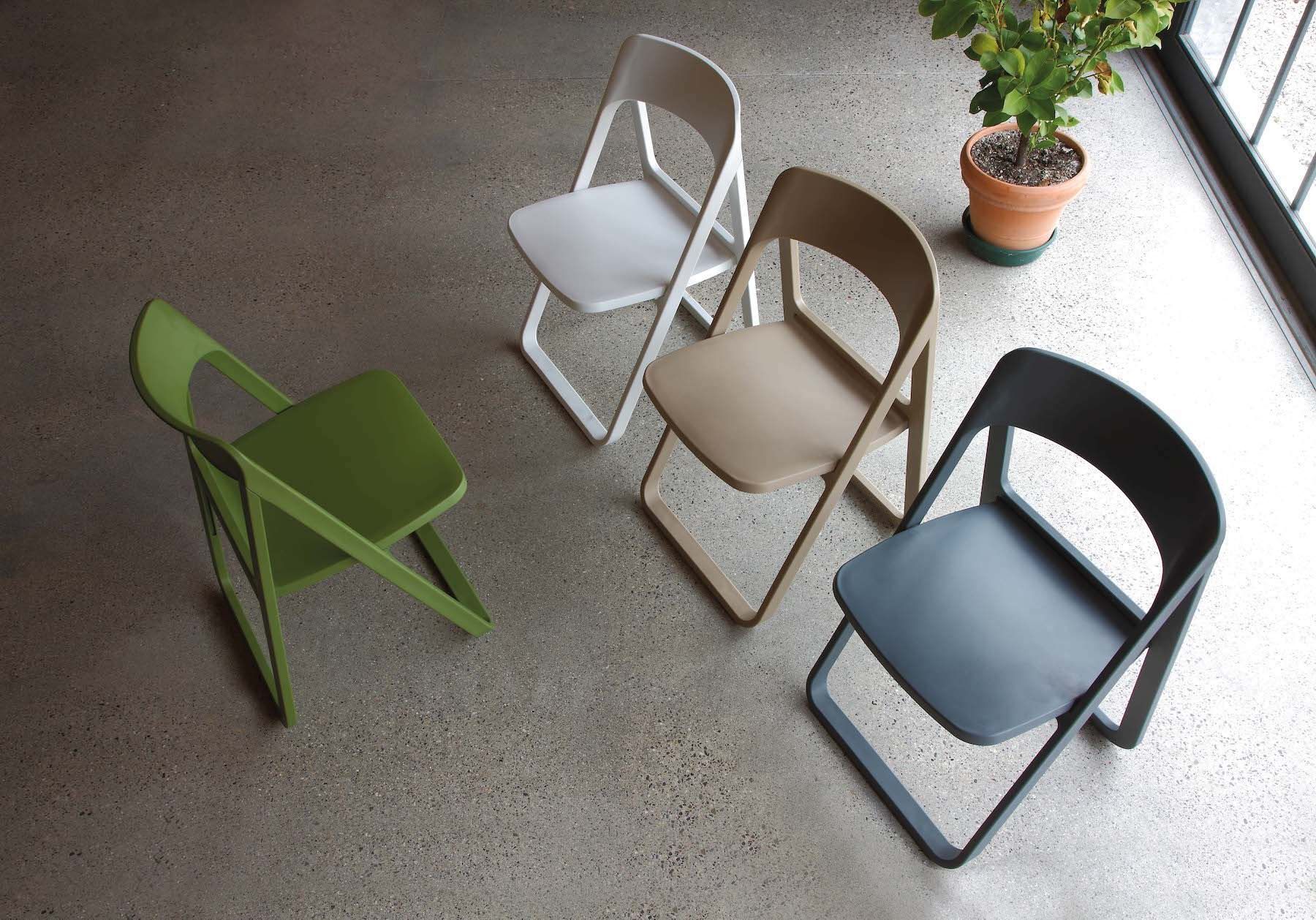 Set 4 sedie pieghevoli salvaspazio Dean