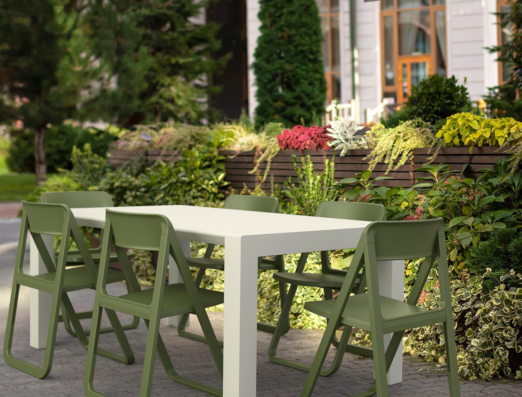 Set 4 sedie pieghevoli salvaspazio Dean