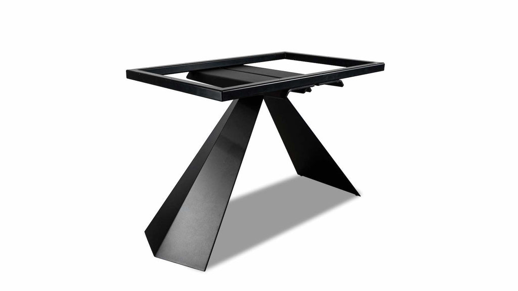 Tavolo da pranzo allungabile in acciaio e nobilitato Kenton Classic