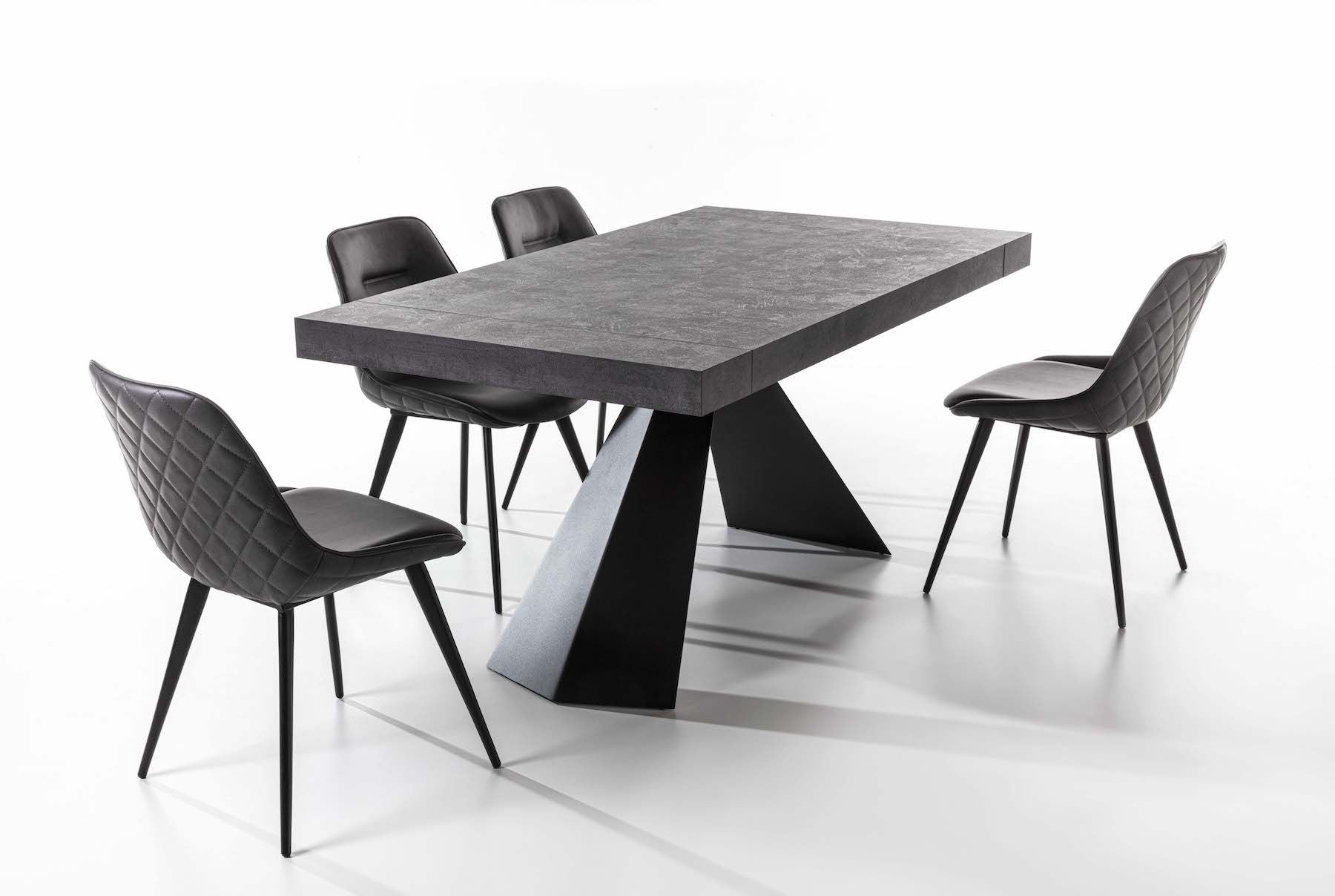 Tavolo da pranzo allungabile in acciaio e nobilitato Kenton Classic