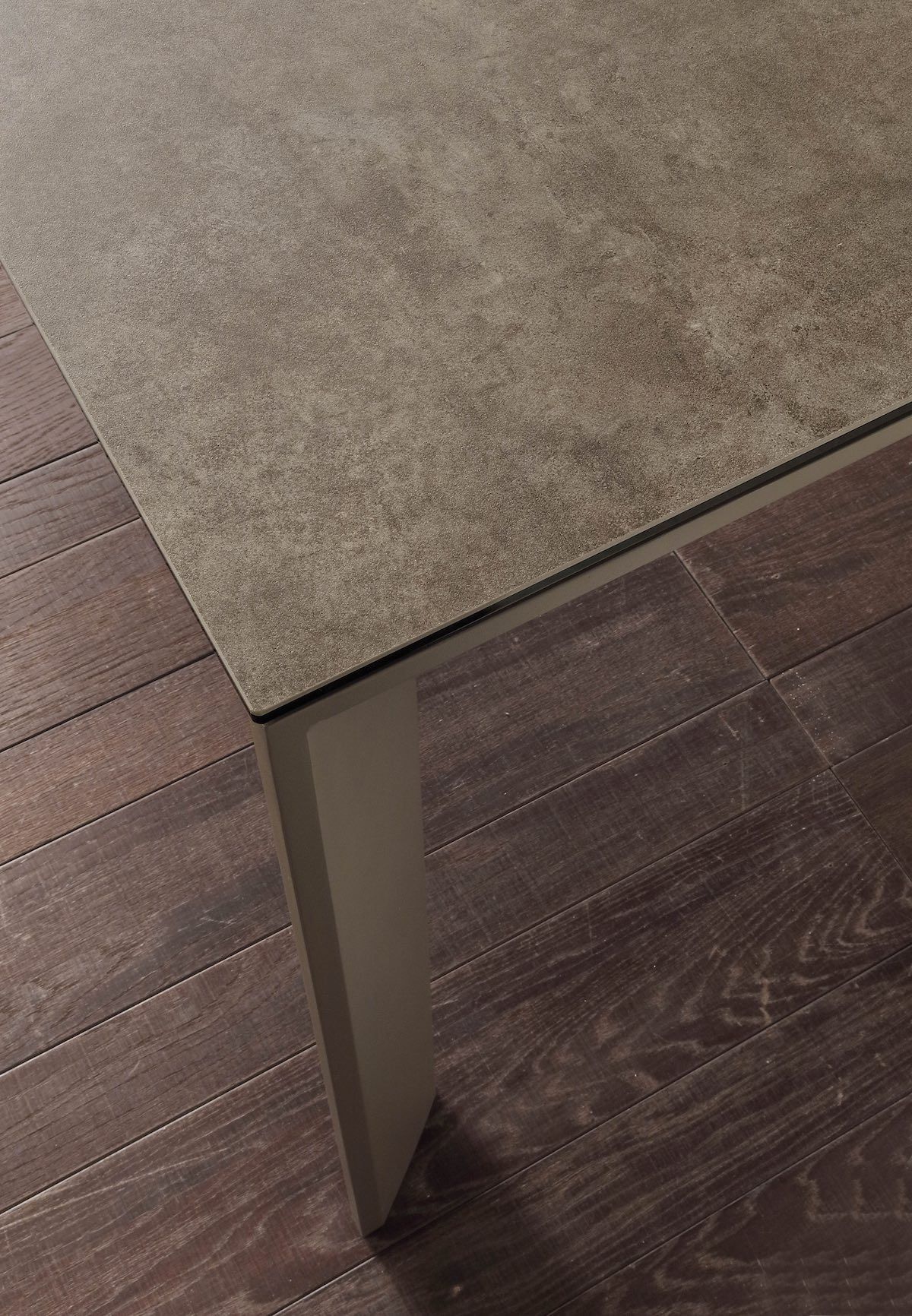 Tavolo da cucina allungabile in acciaio e vetro ceramica Duarte 120