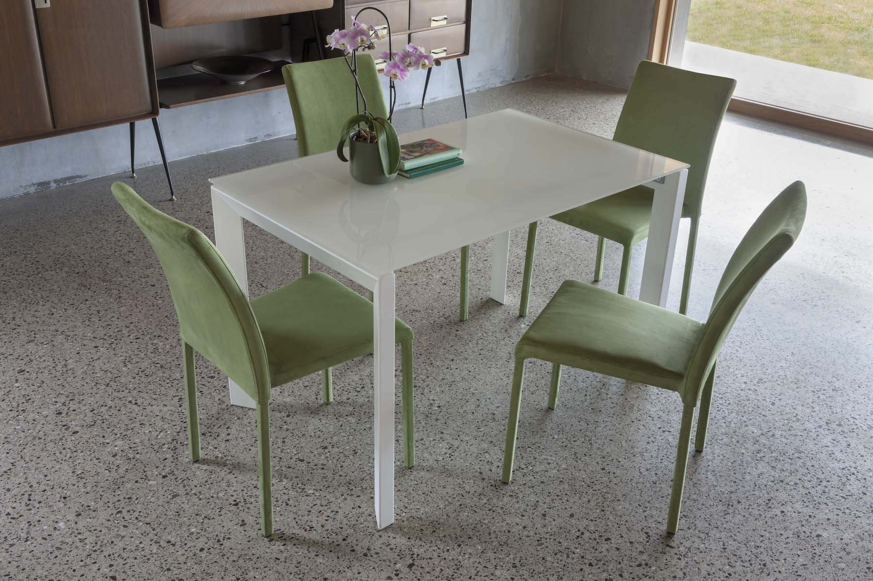 Tavolo da cucina allungabile in vetro Devis Vetro