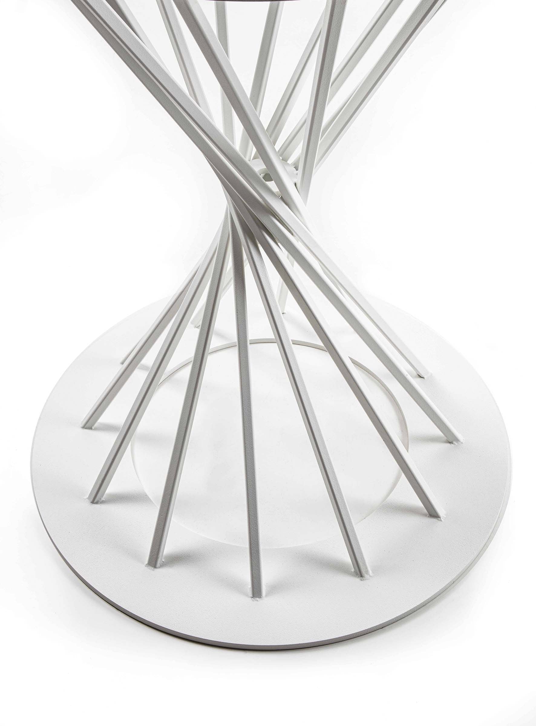 Tavolo rotondo in acciaio e vetro Runder Vetro