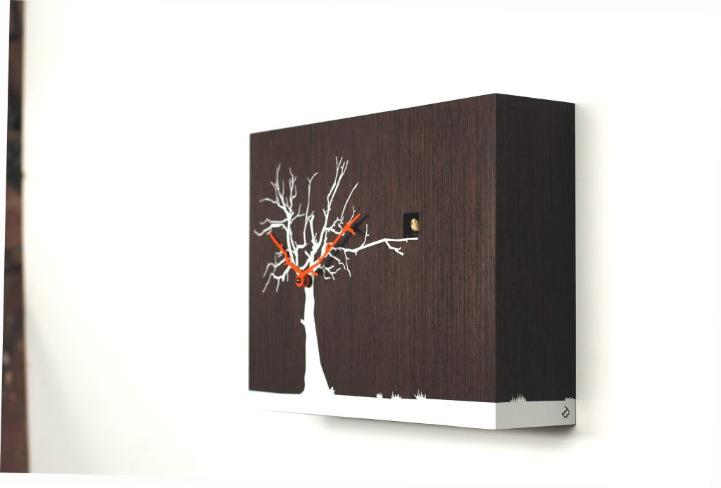 Orologio a cucu design in legno con sensore di luce Cucuruku