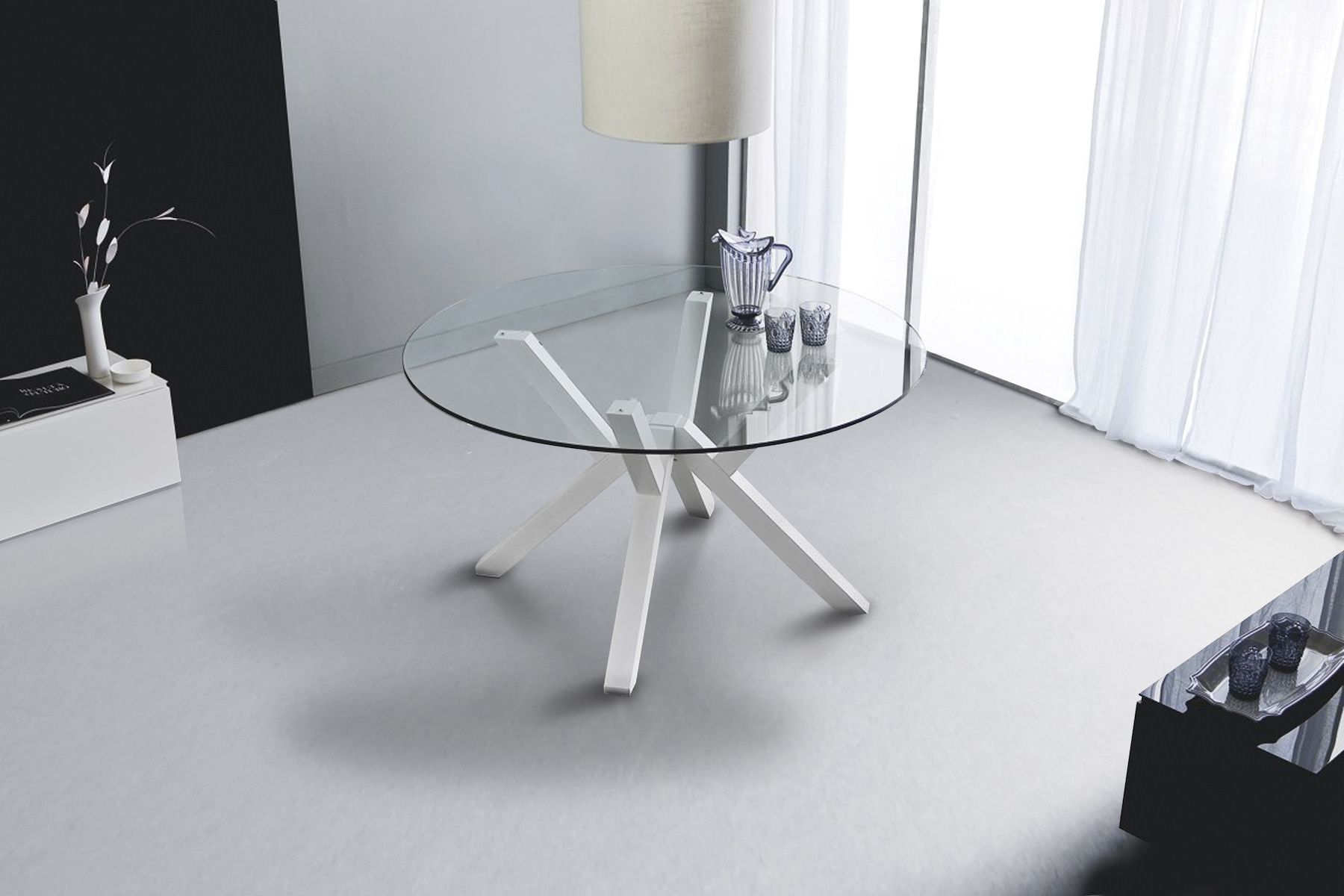 Tavolo rotondo in legno e laminato Exter