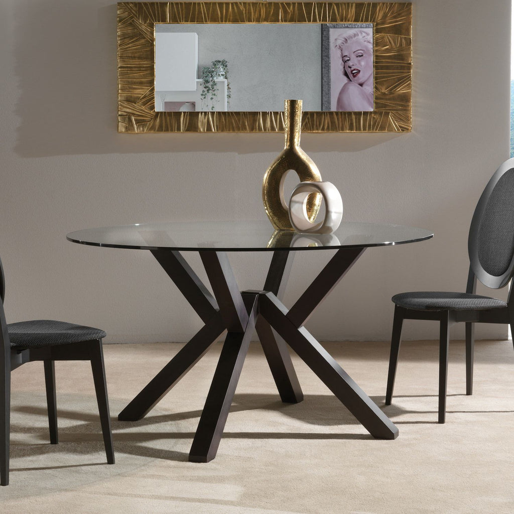 Tavolo rotondo in legno e laminato Exter