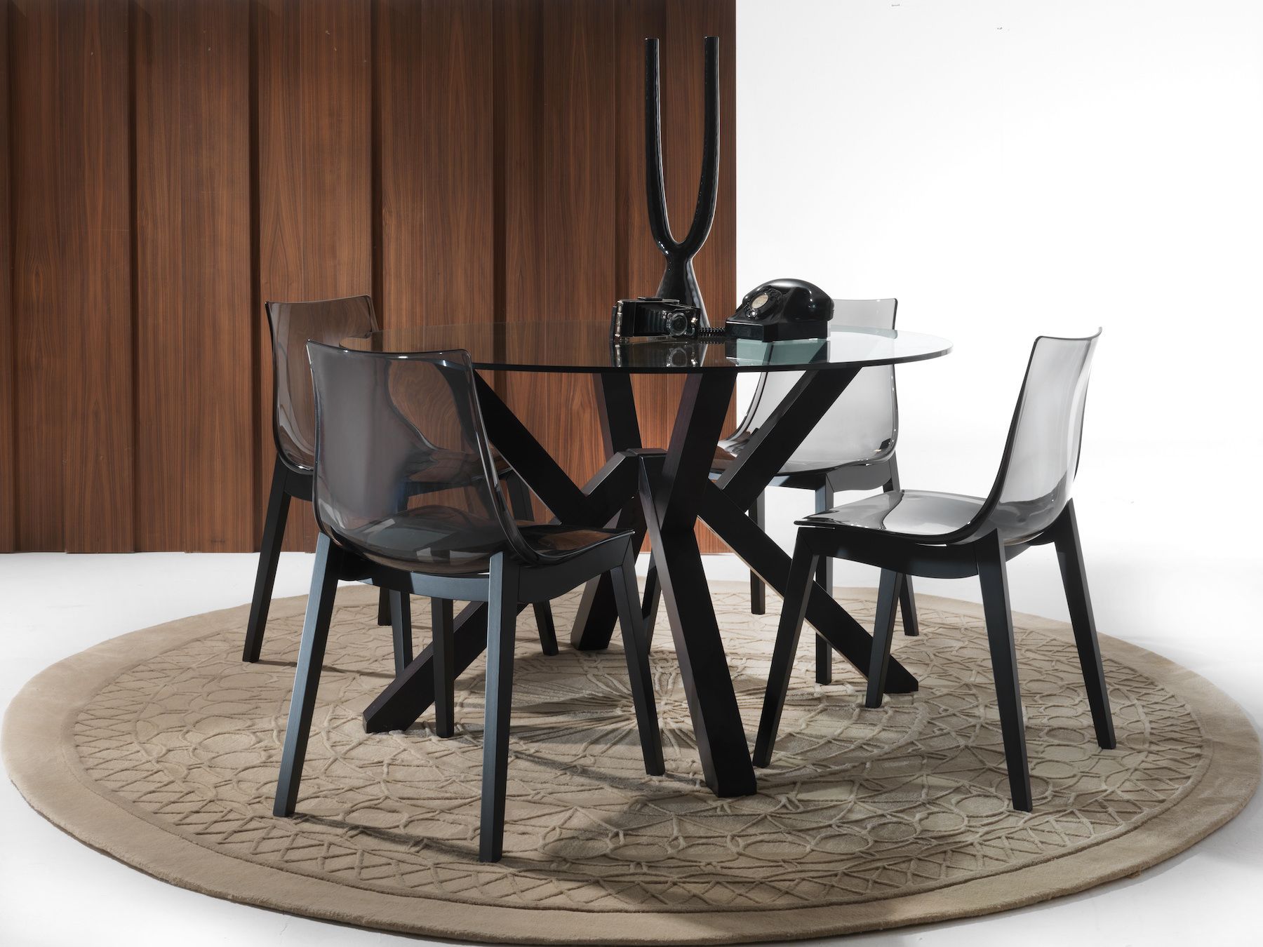 Tavolo rotondo in legno e laminato Exter