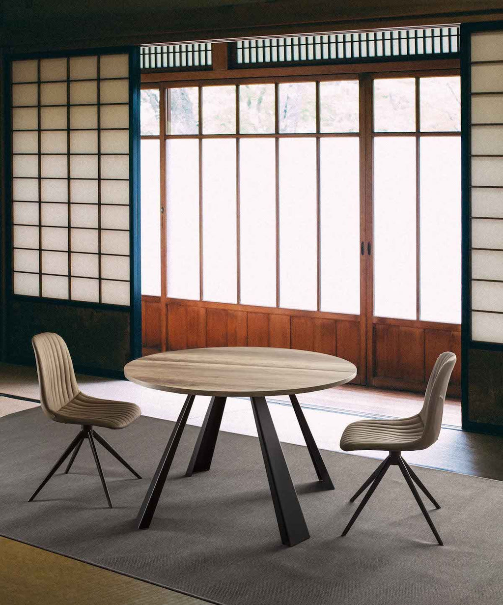 Tavolo rotondo allungabile design moderno Adam