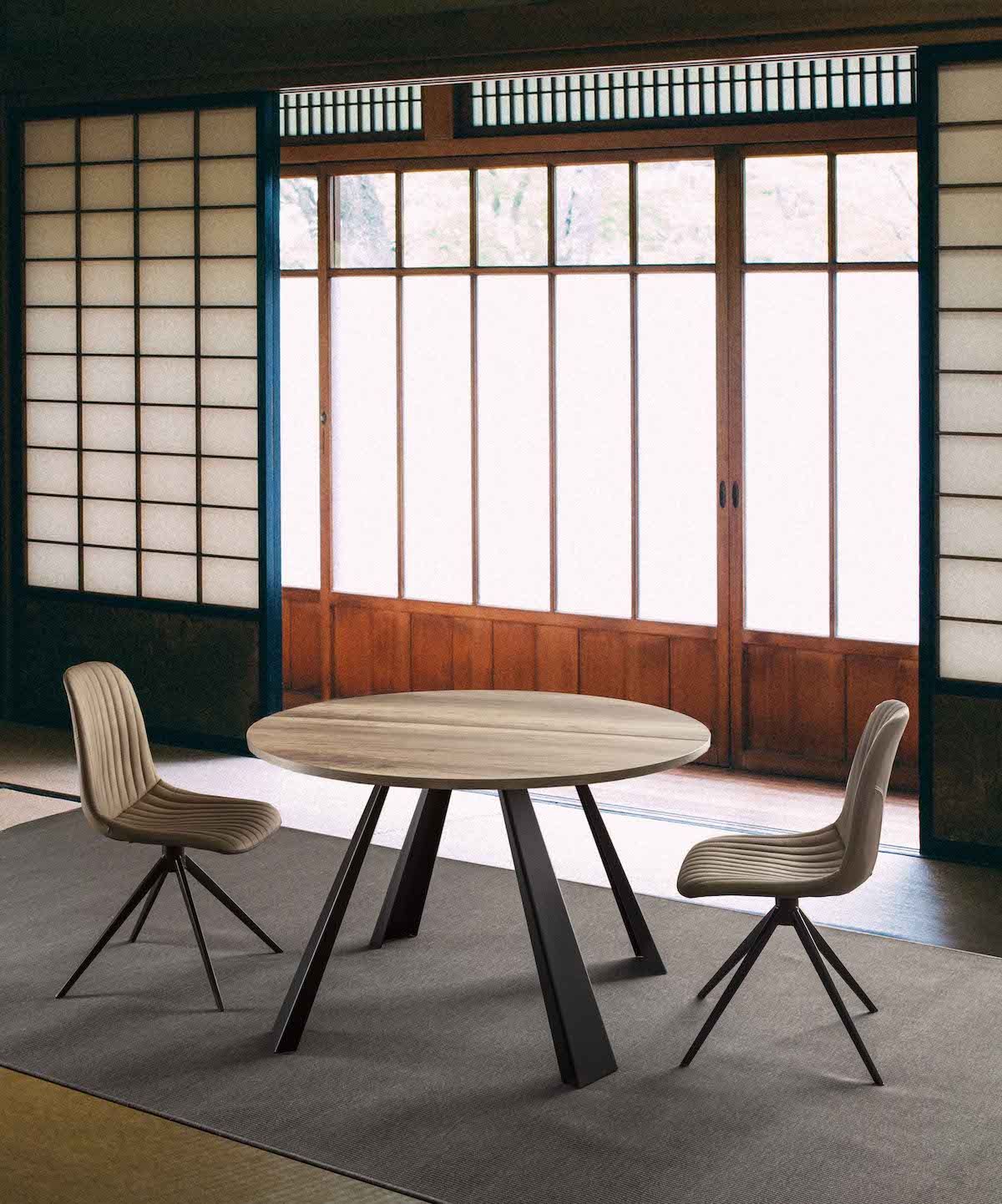 Tavolo rotondo allungabile design moderno Adam