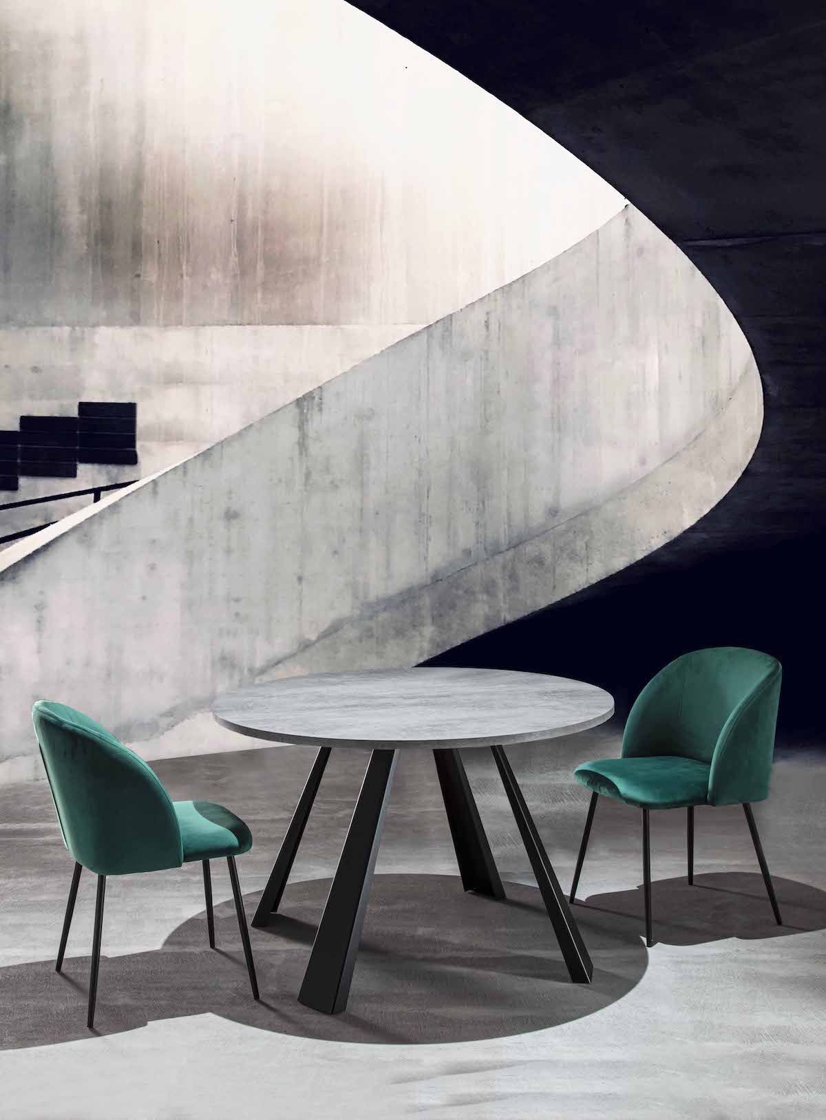 Tavolo rotondo allungabile design moderno Adam