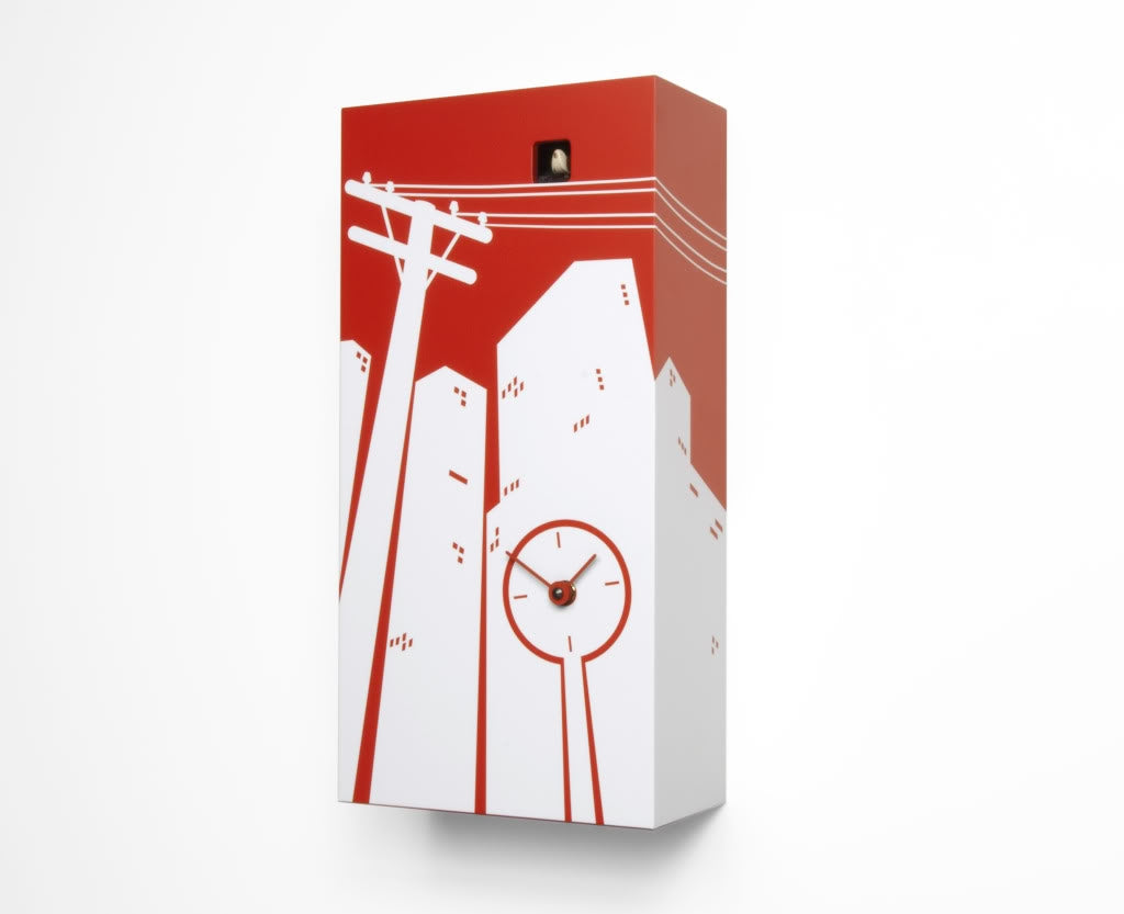 Orologio a cucu' Cucucity da parete in legno laccato