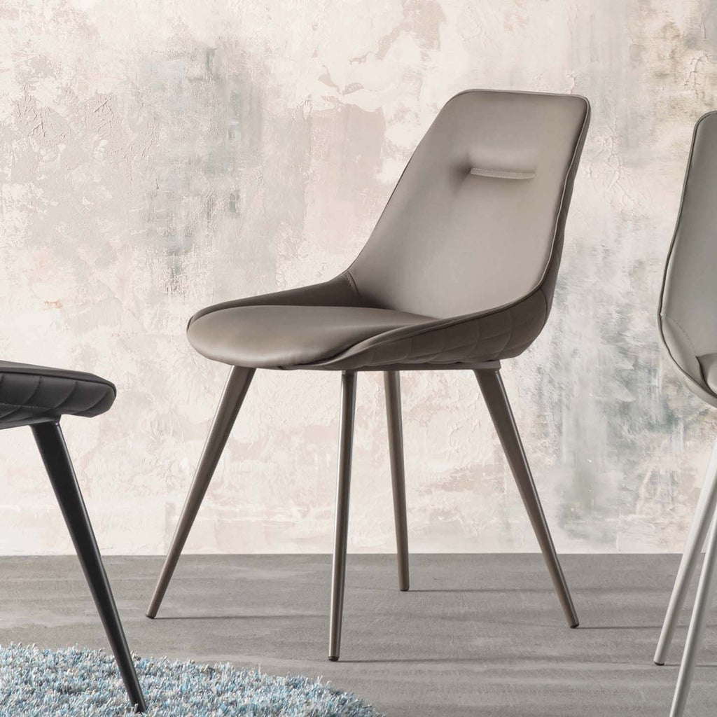 Coppia sedie imbottite per sala da pranzo Bergen