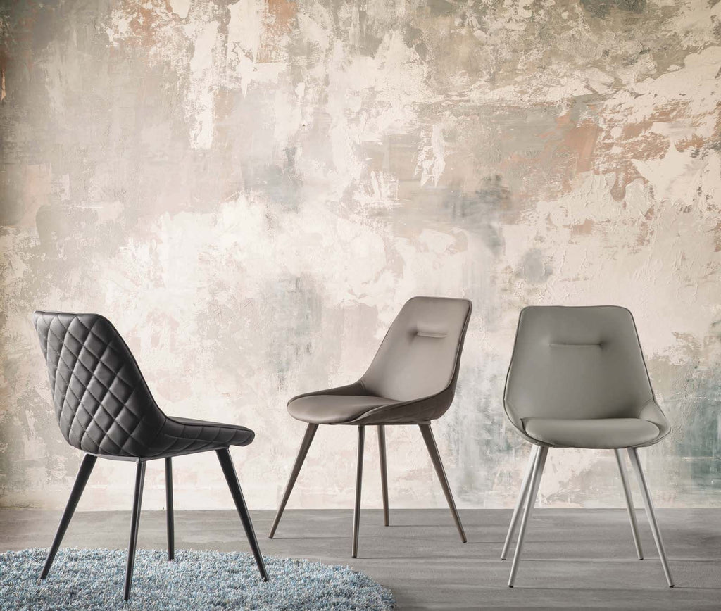 Coppia sedie imbottite per sala da pranzo Bergen