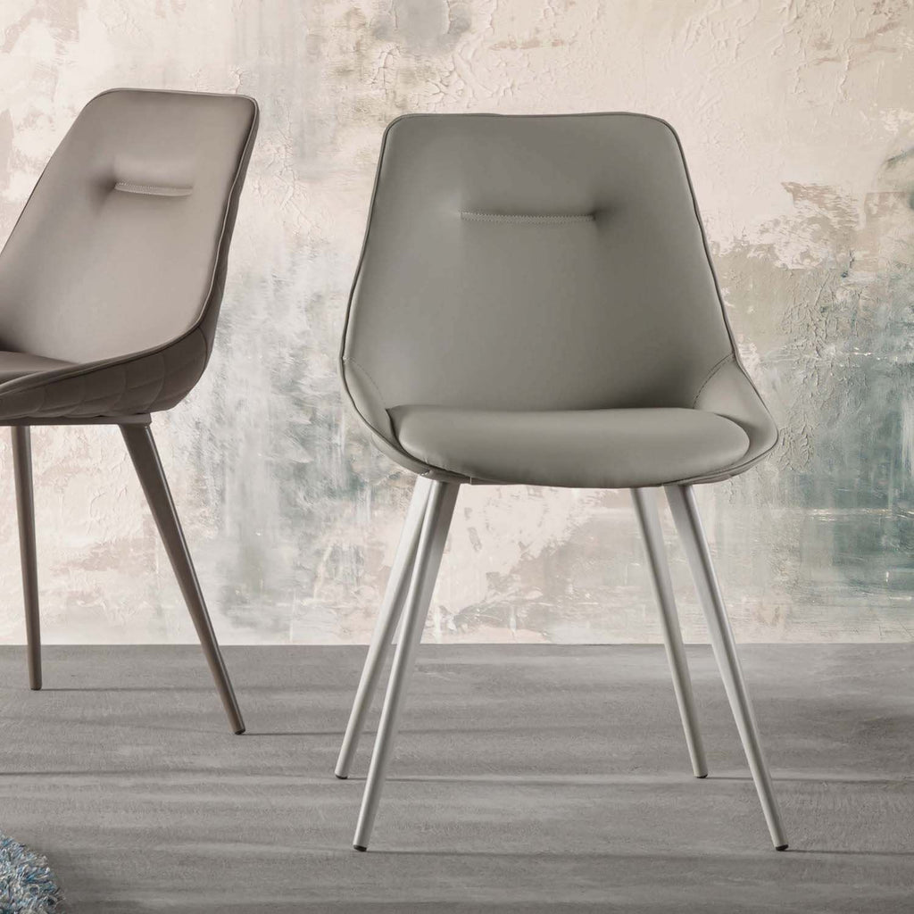 Coppia sedie imbottite per sala da pranzo Bergen