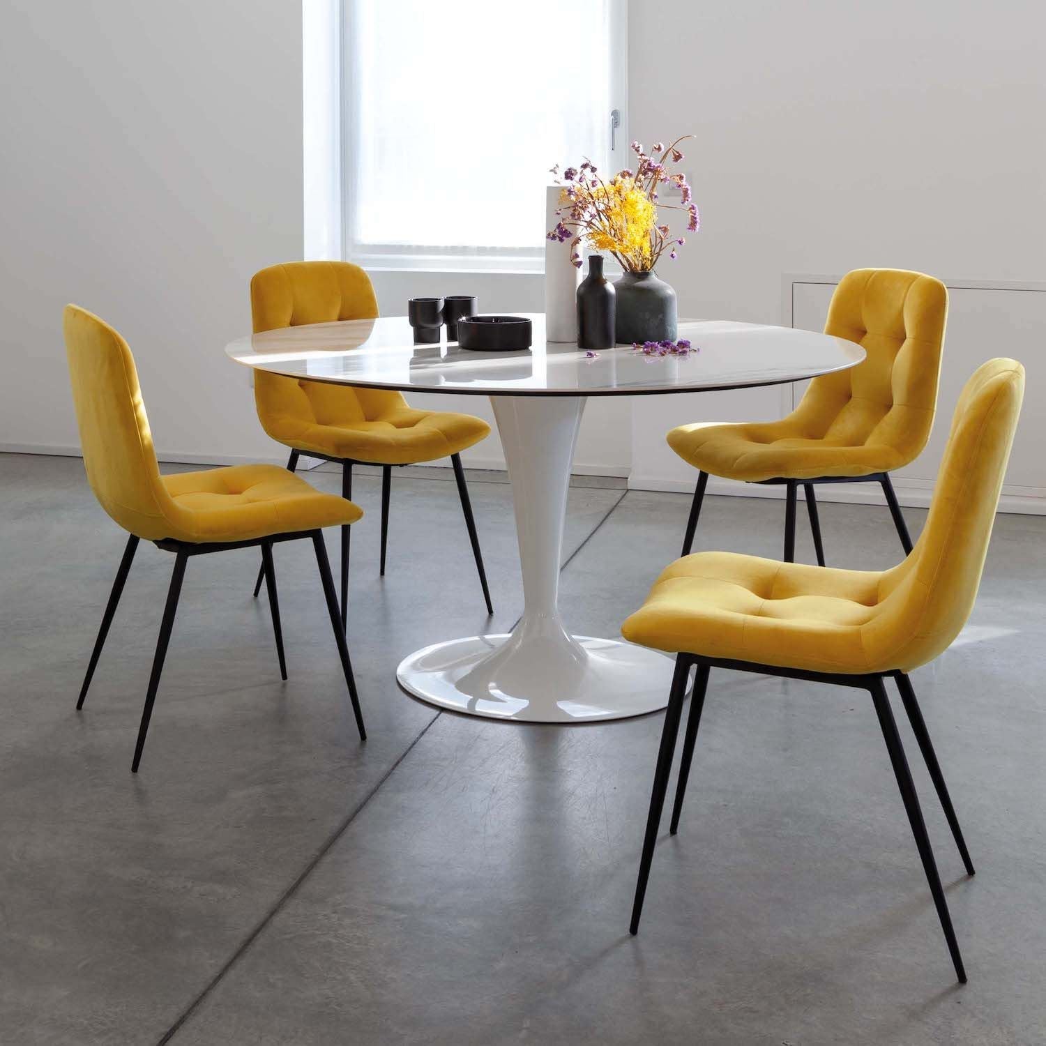 Sedie imbottite per sala da pranzo Valencia