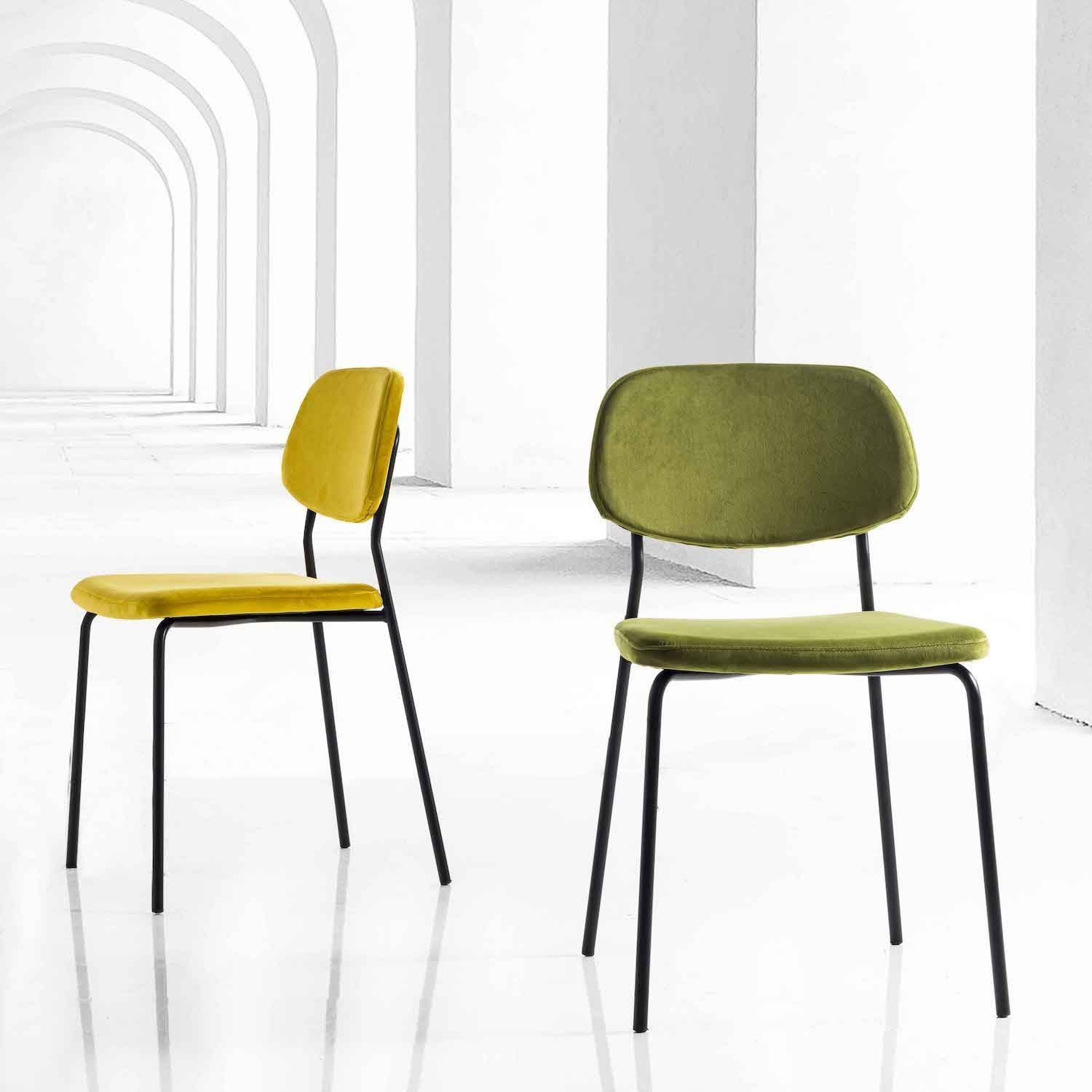 Coppia sedie imbottite per sala pranzo Toledo