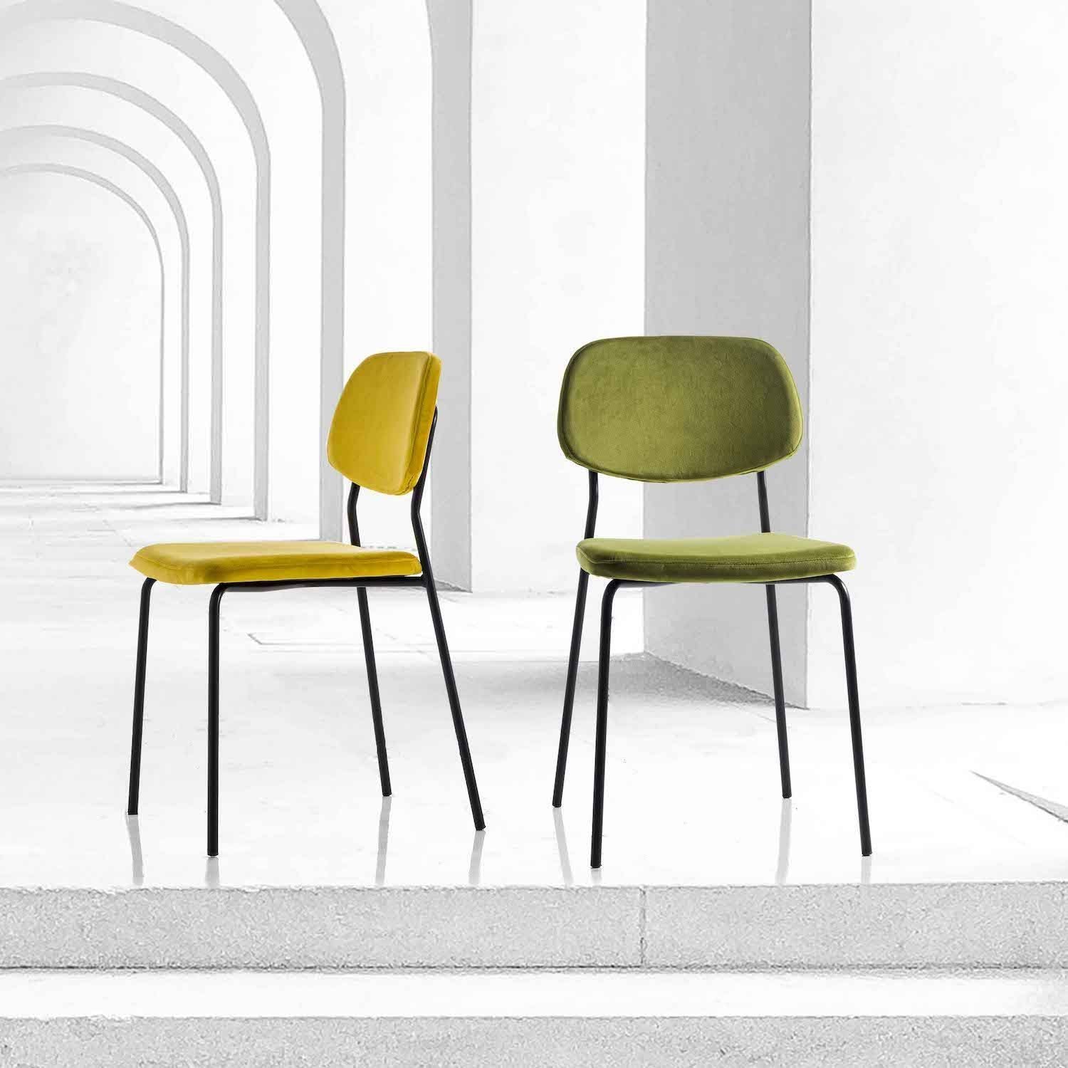 Coppia sedie imbottite per sala pranzo Toledo