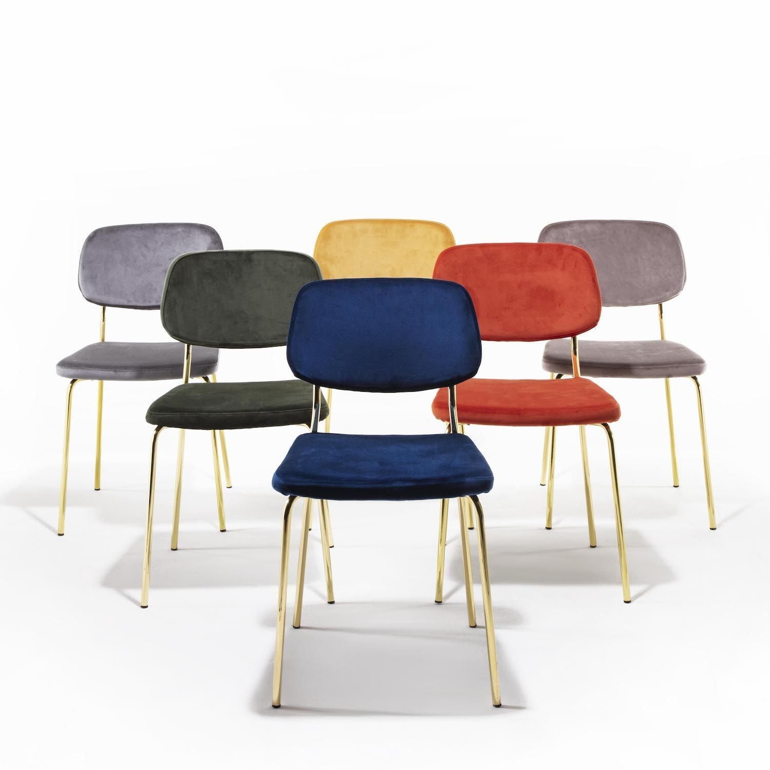 Coppia sedie imbottite per sala pranzo Toledo