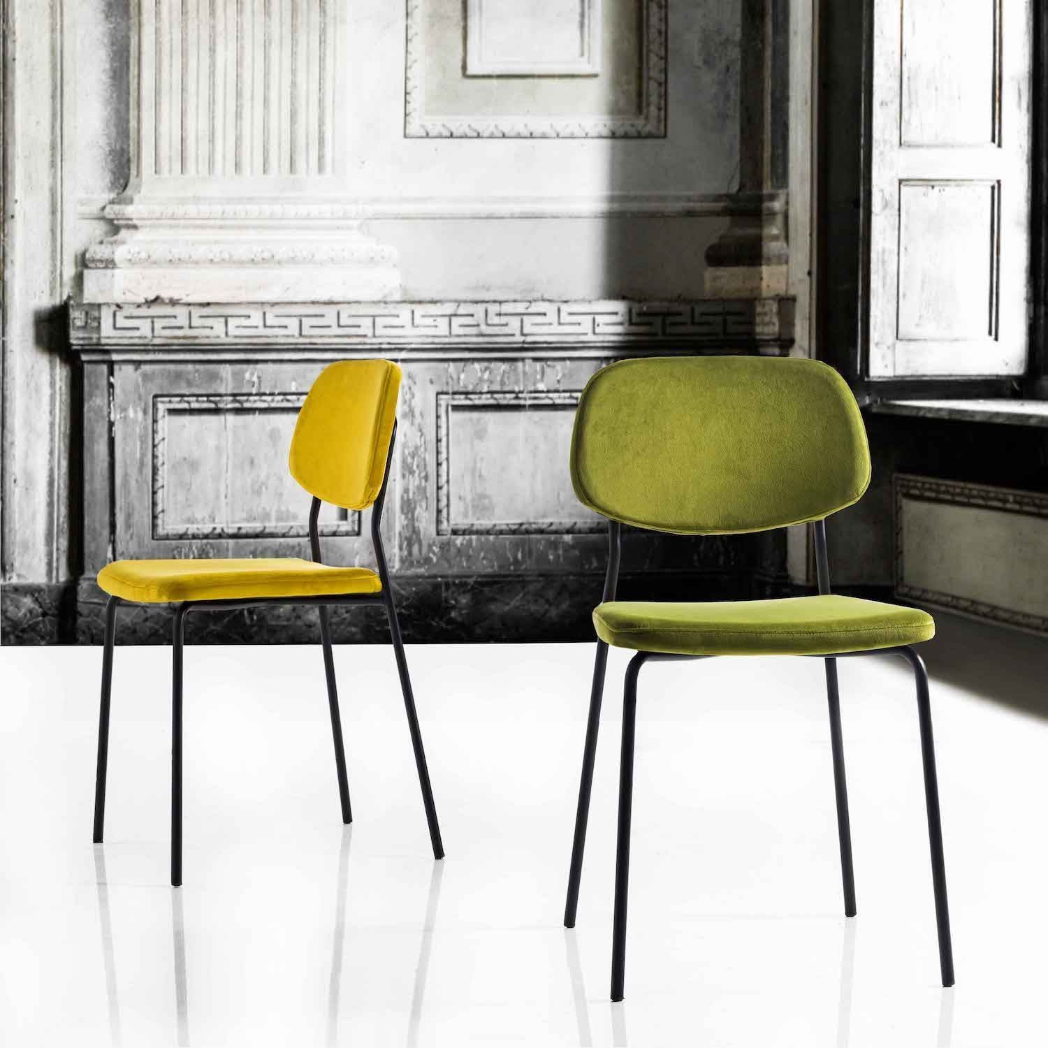 Coppia sedie imbottite per sala pranzo Toledo