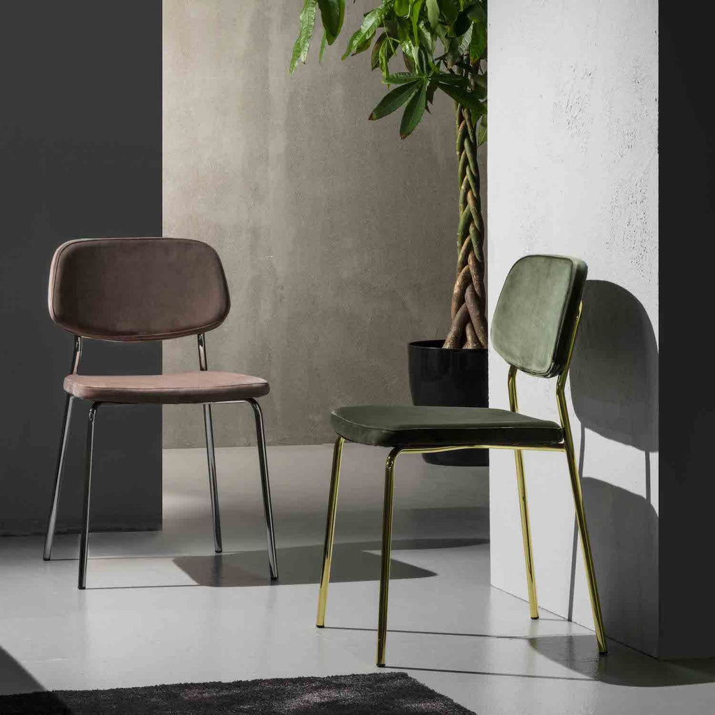 Coppia sedie imbottite per sala pranzo Toledo