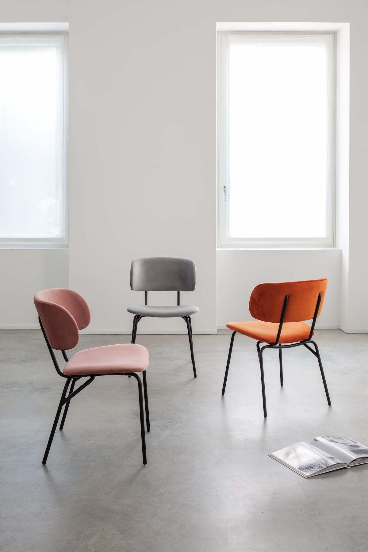 Coppia sedie imbottite per sala pranzo Cordoba