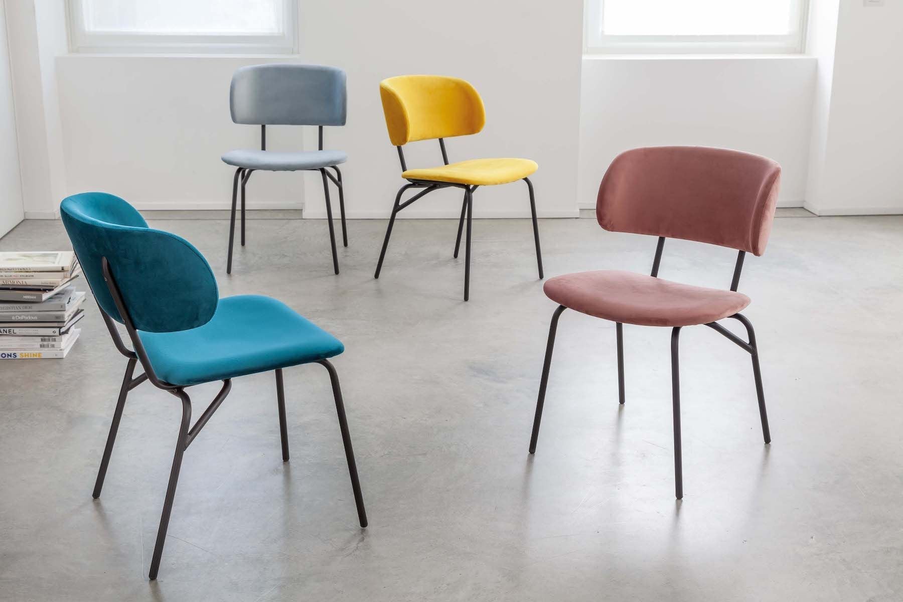 Coppia sedie imbottite per sala pranzo Cordoba