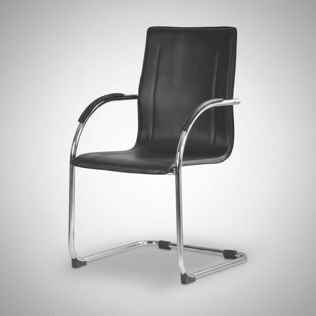 Set 4 sedie sala attesa in eco cuoio bianco o nero Fixcro