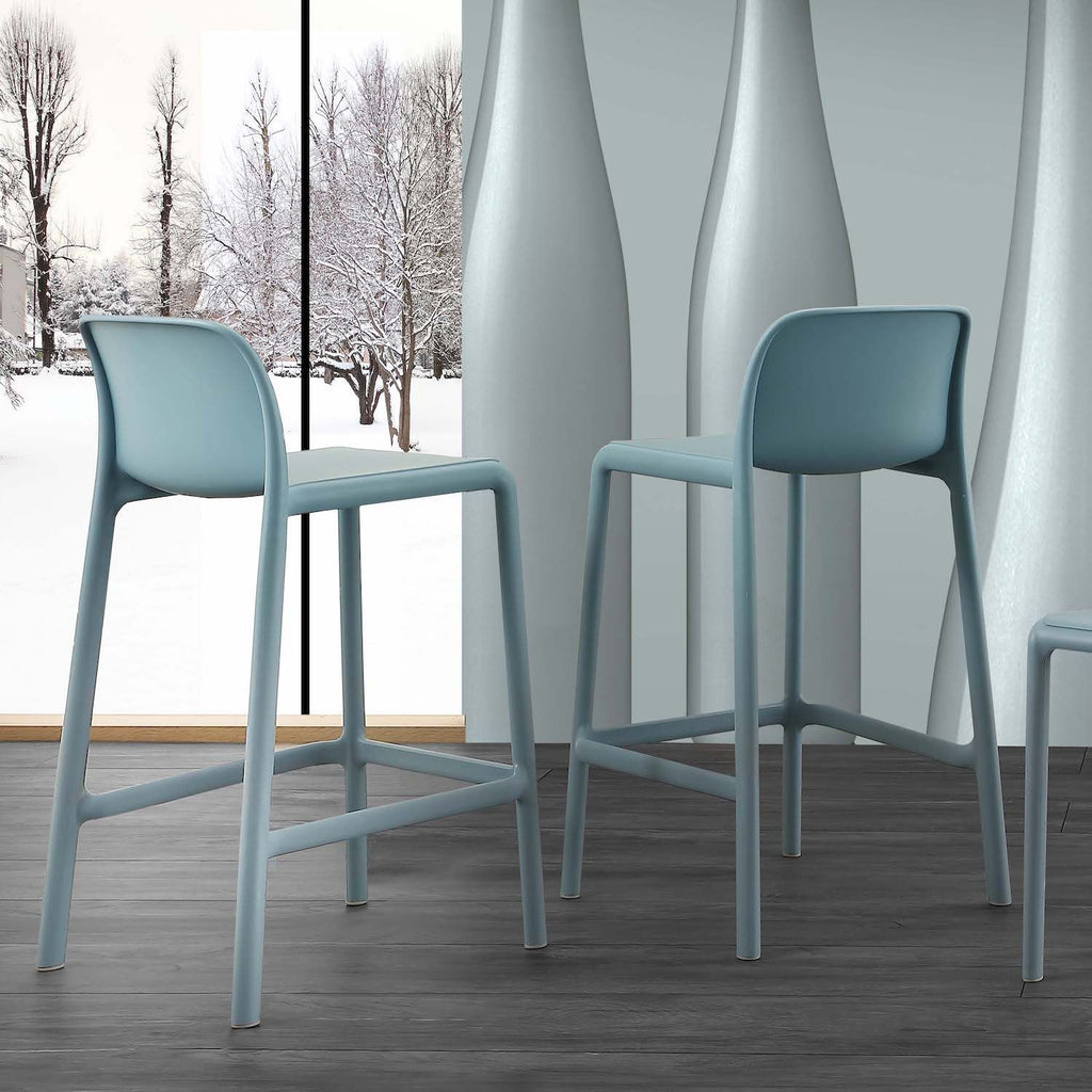 Sgabelli impilabili Abelide in resina e fibra di vetro