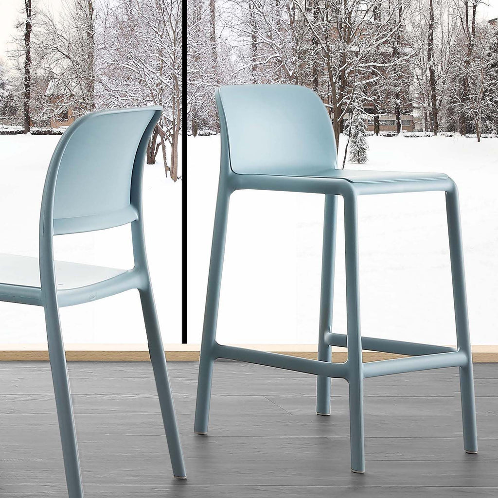 Sgabelli impilabili Abelide in resina e fibra di vetro