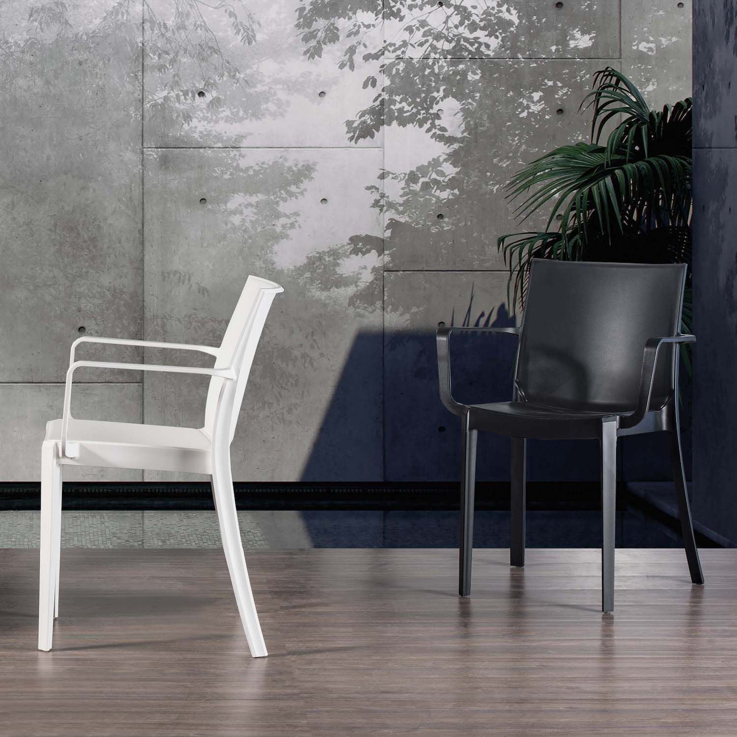 Sedie impilabili in polipropilene per cucina o giardino Devel