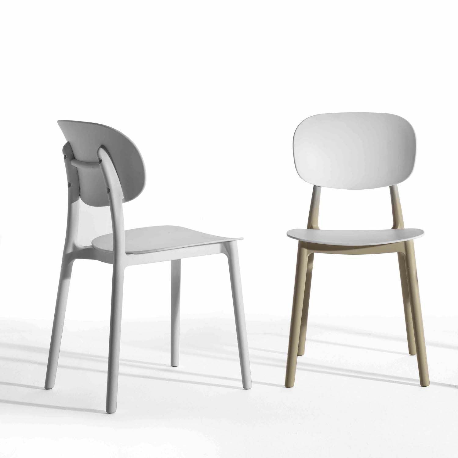 Sedie impilabili in polipropilene per cucina o sala pranzo Desia