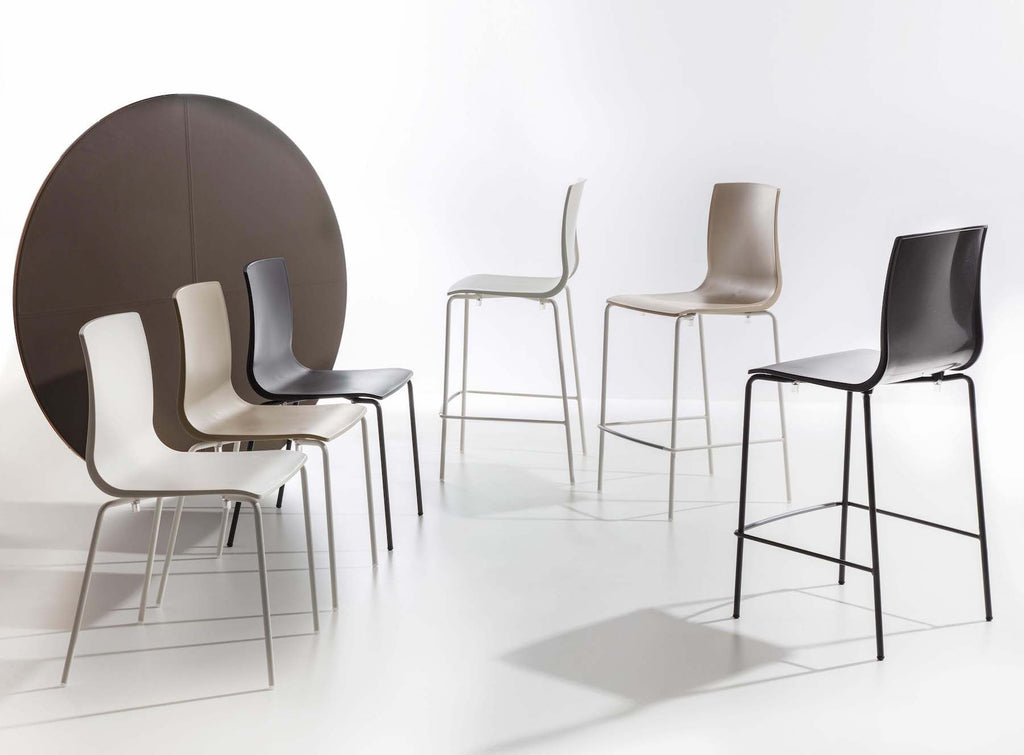 Sedie da cucina in acciaio e polipropilene Haven
